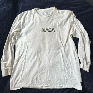 NASA x Vans Mens white long sleeve shirt size Large